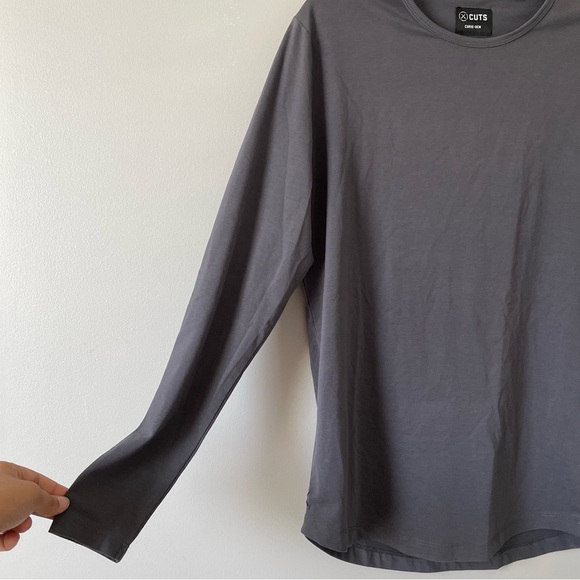 Cuts | AO Curve Hem Tee Pyca Pro Long-sleeve top Signature Fit Cast Iron Sz S - Picture 11 of 13